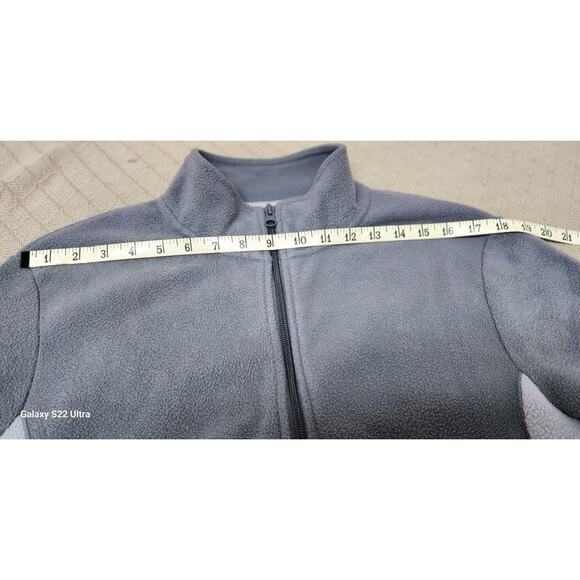 Gander Mountain Grey Two tone Fleece Jacket Women's Medium Adjustable Waist Zip - Picture 4 of 11
